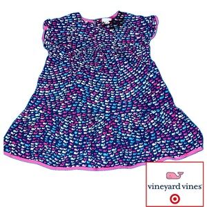 Vineyard Vines for Target 2019 Multicolor Whale Print Tiered Dress Size 4T EUC